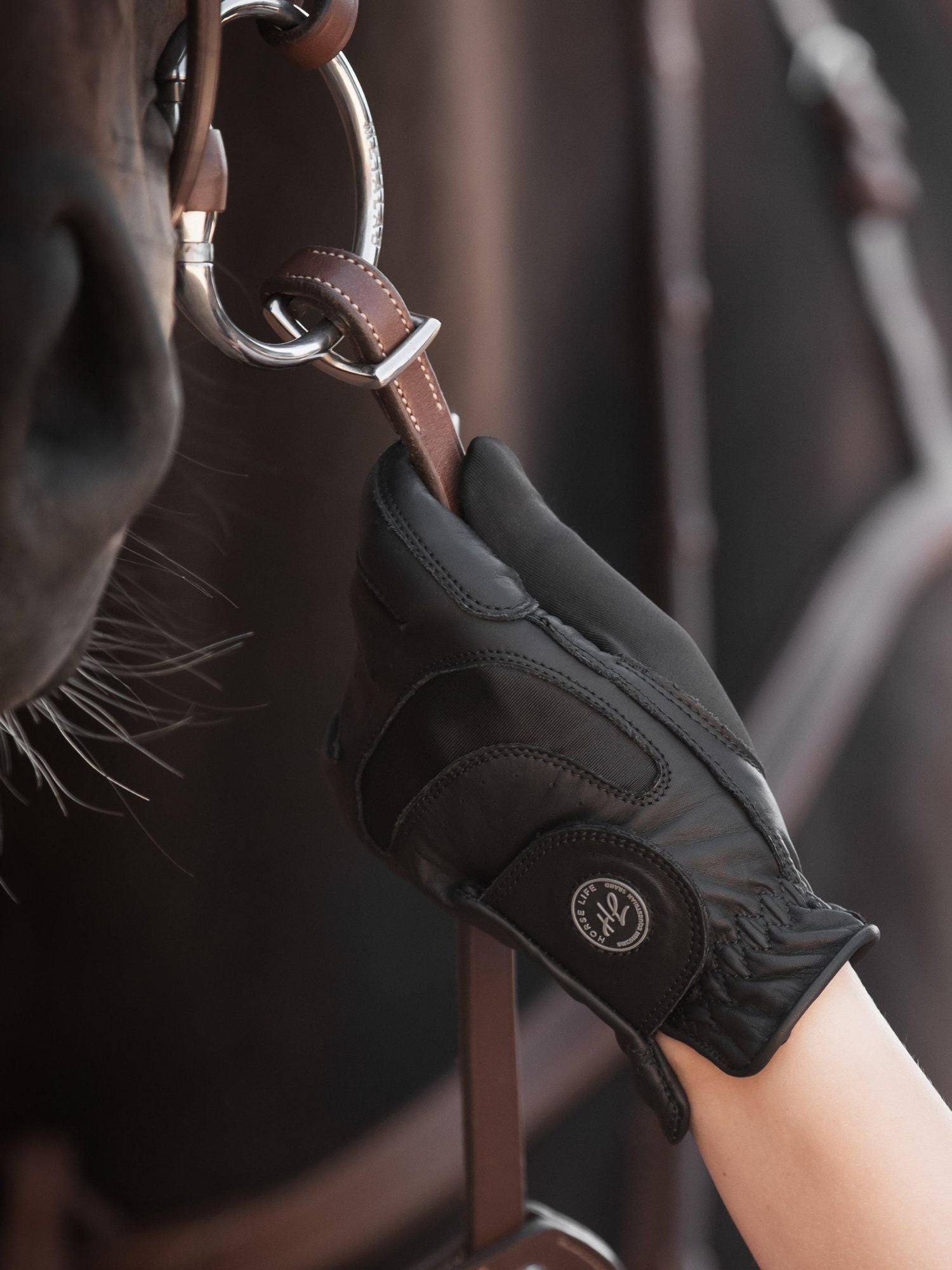 Ridhandske Flexible Grip Vent Svart