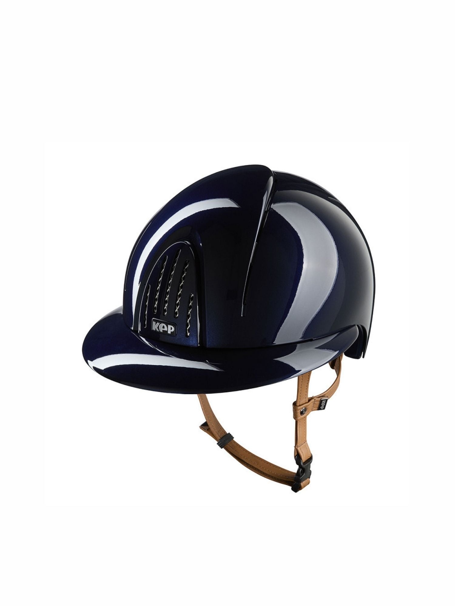 Ridhjälm NOVA Metal Polish Polo Beige Chinstrap Blå