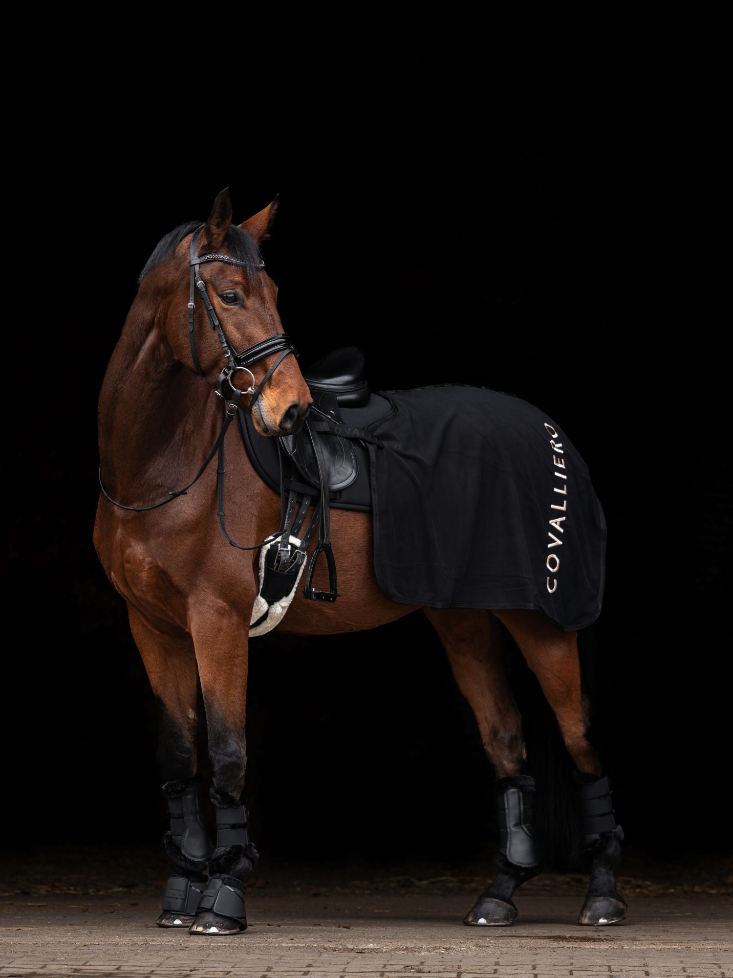 Ländtäcke Fleece Svart
