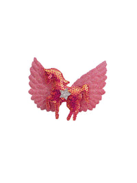 Mane Clips Unicorn Bow Pink 6 st