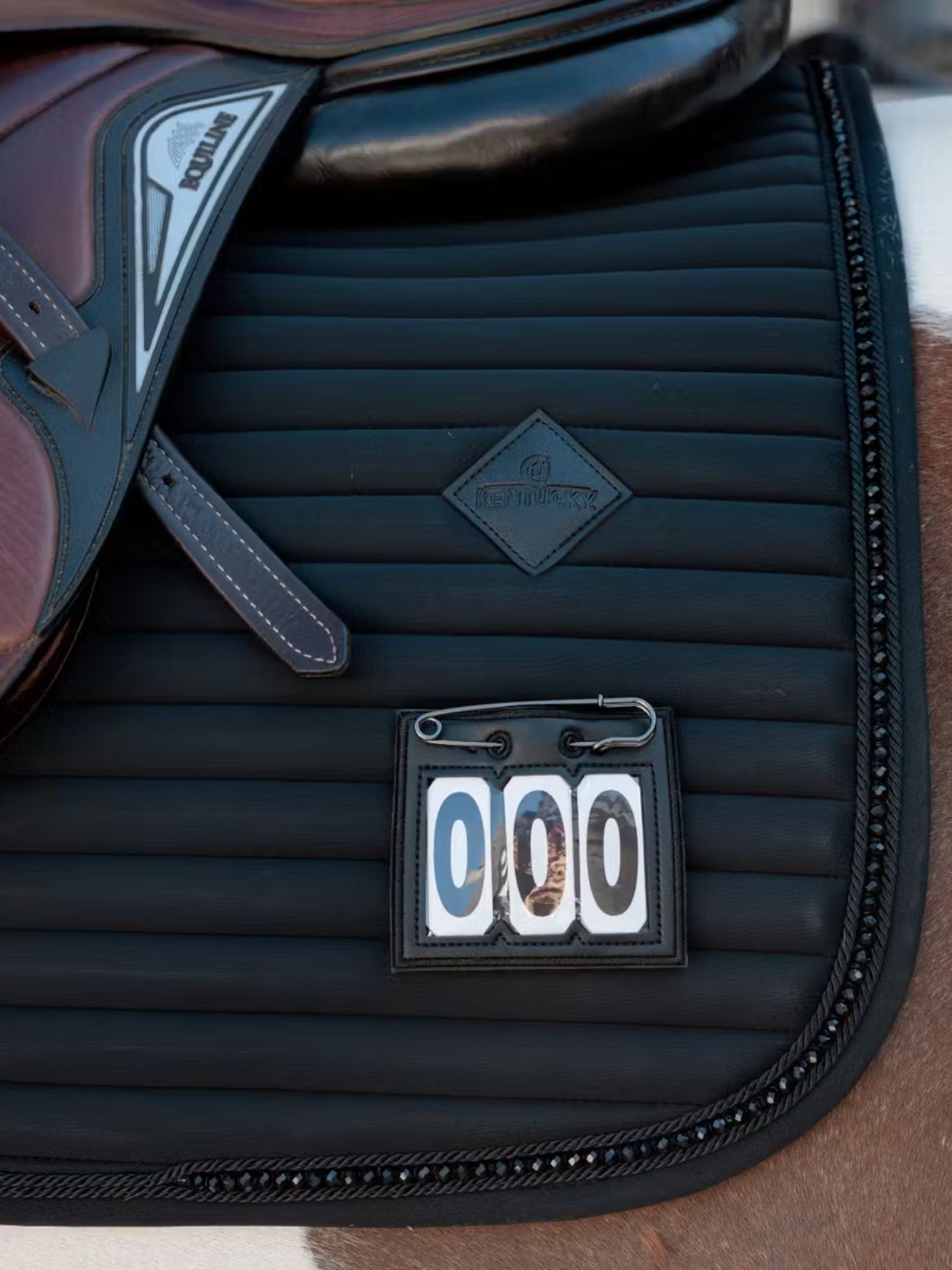 Nummerlapp Med Säkerhetsnål Svart