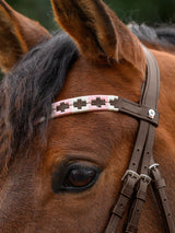 Pannband Polo Brun/Rosa/Beige