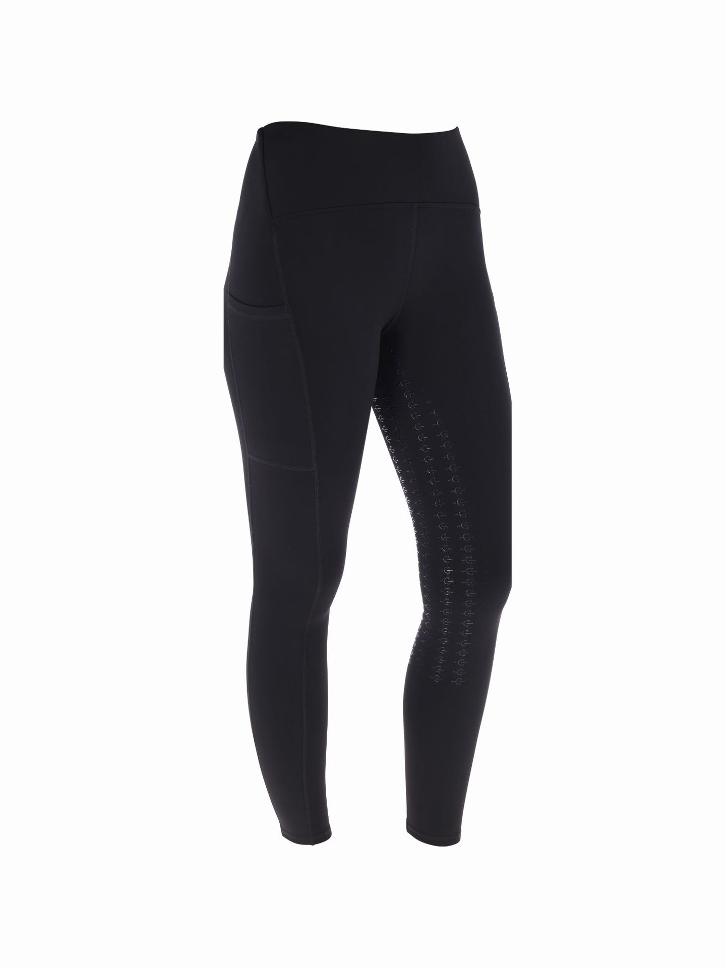 Ridtights Fodrade Junior Full Grip Svart