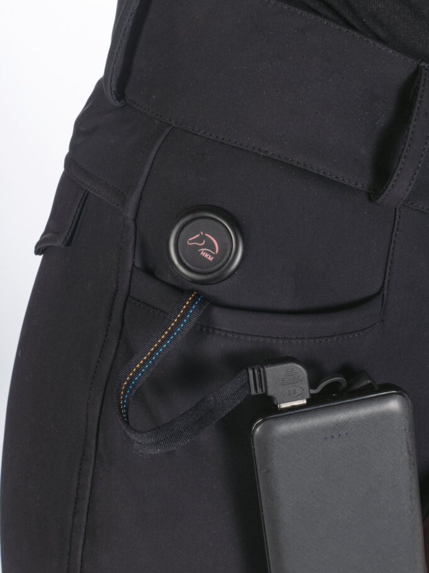 Värmeridbyxor Keep Warm Helskodda Inkl Powerbank Svart