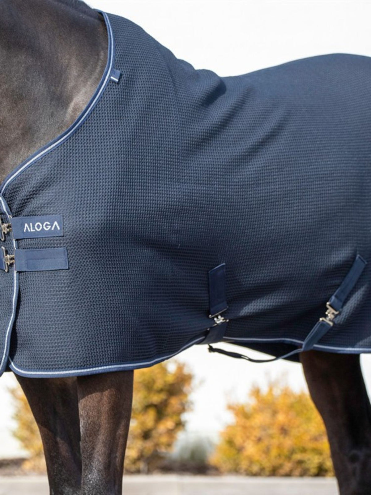 Våffeltäcke Cooler Navy/Silver