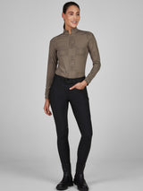 Zip Shirt Slate Brown