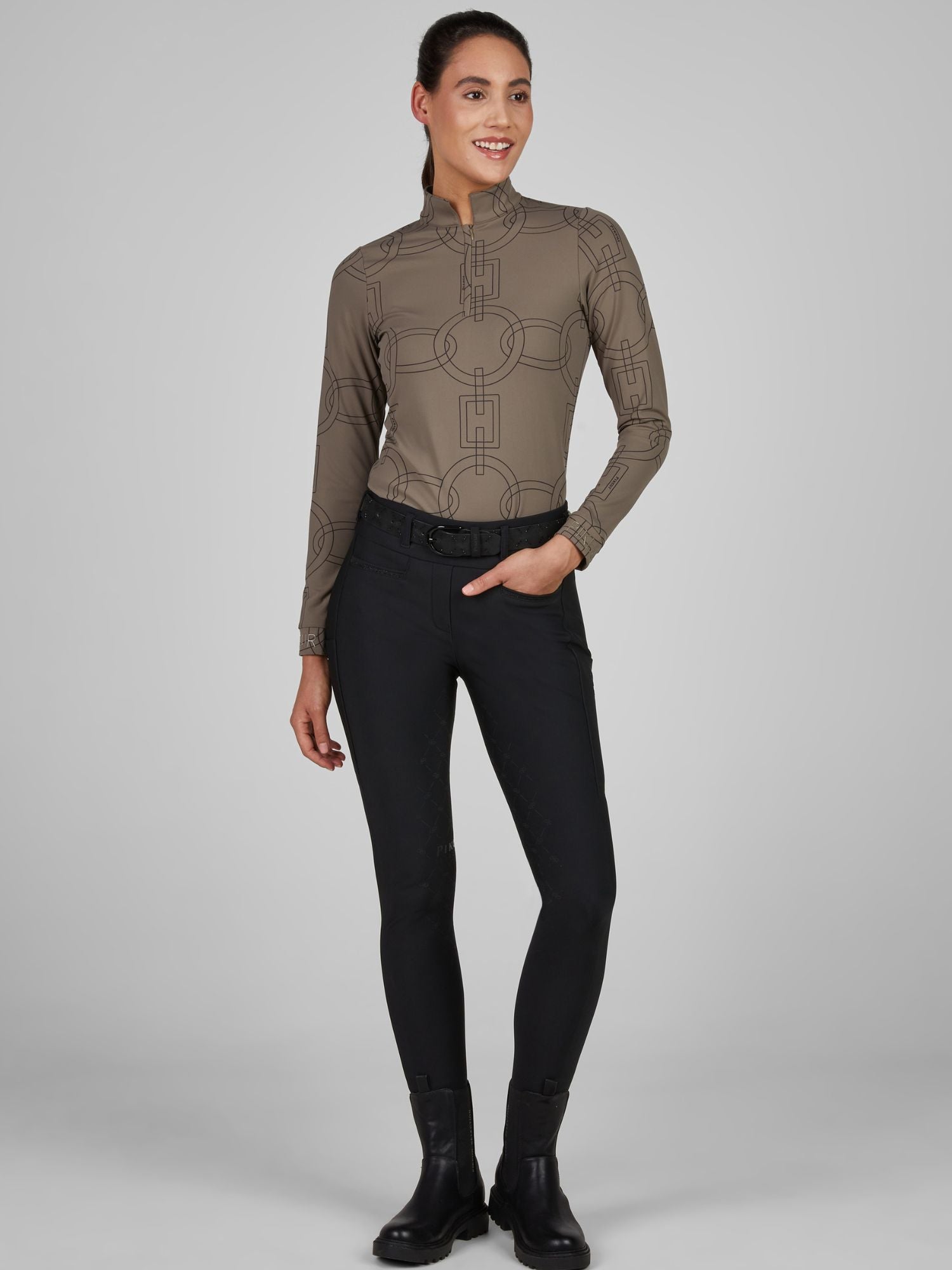 Zip Shirt Slate Brown